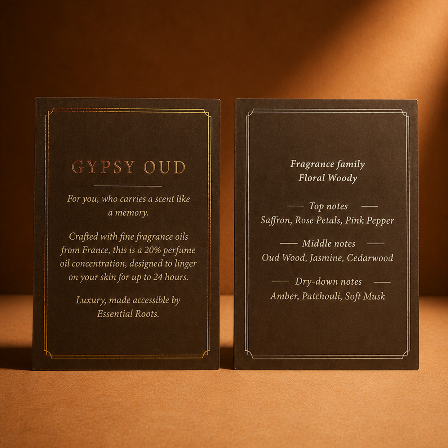 Gypsy Oud Eau de Parfum – Long Lasting Oud & Rose Perfume for Men & Women | 20% Perfume Concentration | Essential Roots