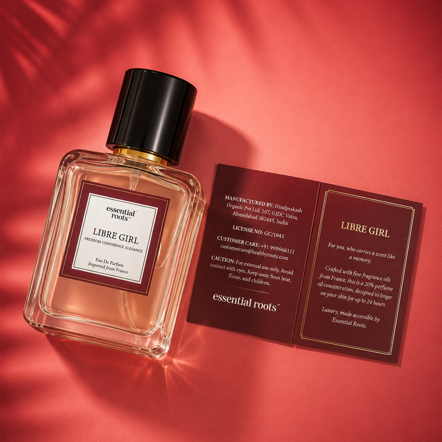 Libre Girl Eau de Parfum - Fresh Floral Fruity Perfume for Women | 20% Concentration | Long Lasting | Essential Roots