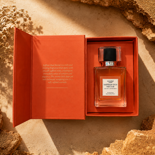 Saffron Oud Eau de Parfum – Luxury Oud Perfume for Men & Women | Long Lasting | 20% Concentration | Essential Roots