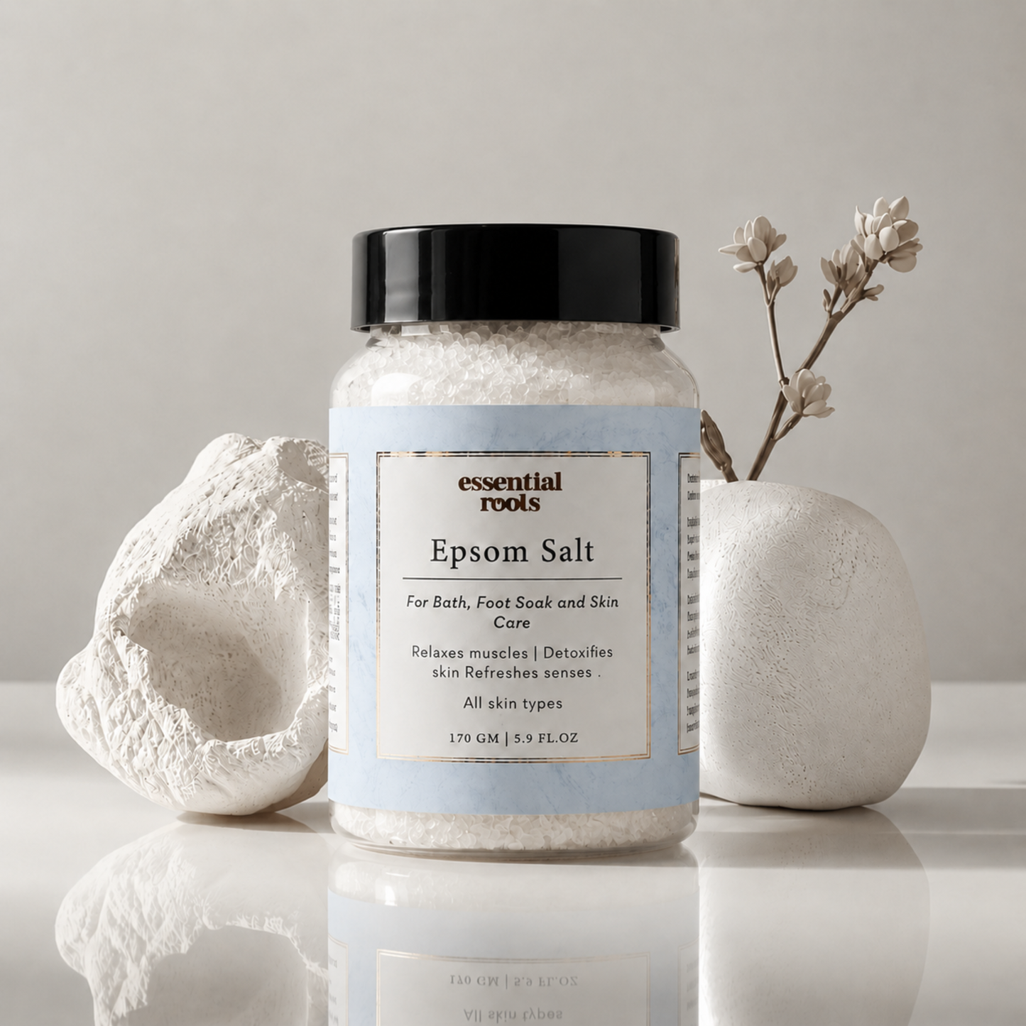 Epsom Salt - Pure Magnesium Sulphate | For Muscle Recovery, Foot Soak, Stress Relief & Skin Detox
